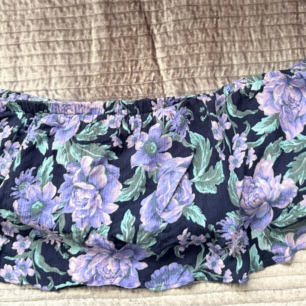 American Eagle Outfitters Navy, Lavender & Mint Floral Two-Piece Dress